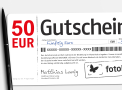 Fotobuch Geschenkgutschein 50 Euro