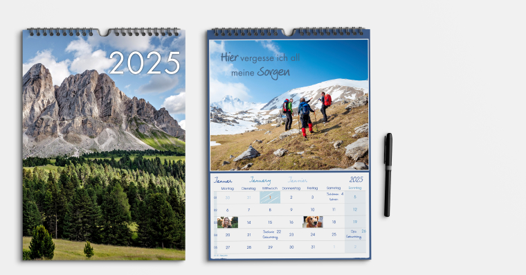 Fotokalender gestalten DIN A4 hoch