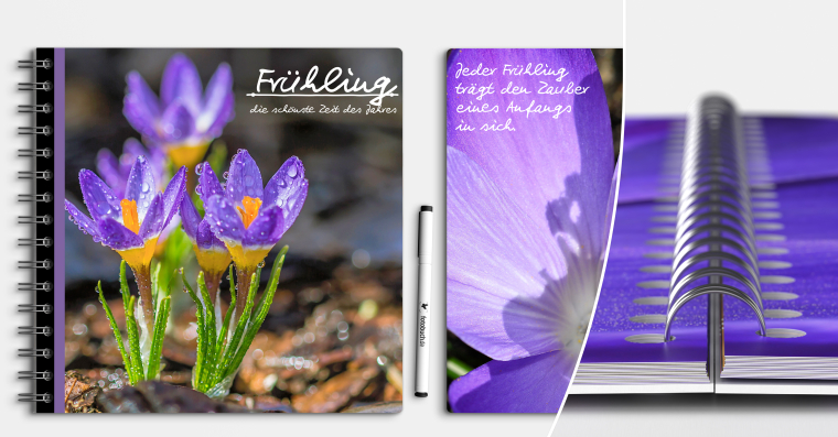 Fotobuch erstellen mit Ringbindung 21x21 cm