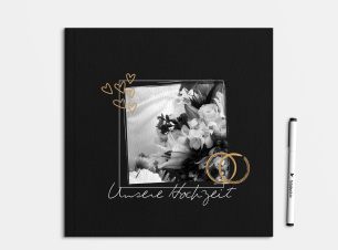 Fotobuch erstellen mit Prägung (Hochzeit)