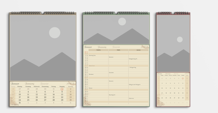 Kalender gestalten mit Vorlagen