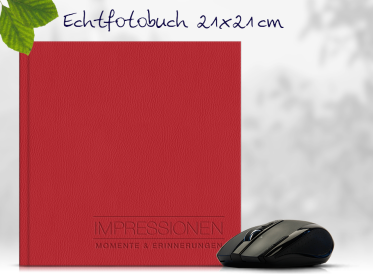 Echtfotobuch erstellen mit Prägung 21x21 cm quadratisch