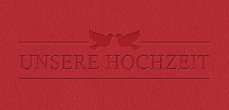 Echtfotobuch erstellen mit Prägung Hochzeit