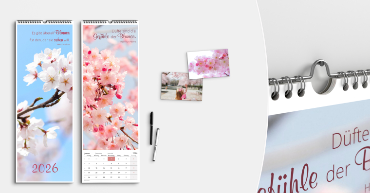 Fotokalender gestalten A2 Slim (59x21 cm)