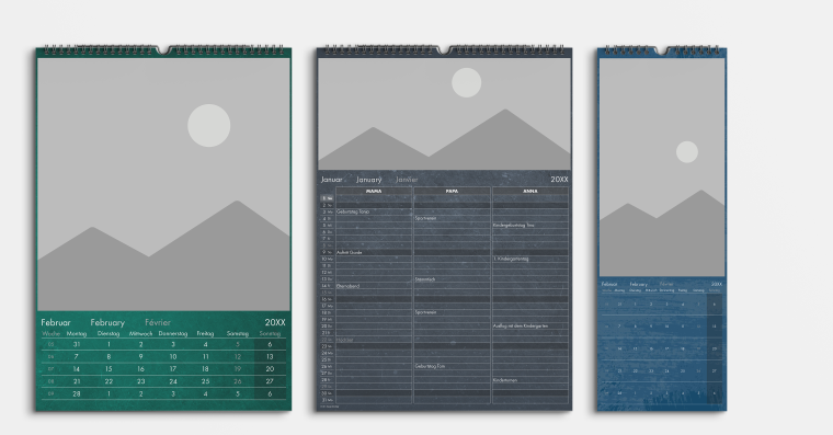 Jahreskalender Vorlage transparent