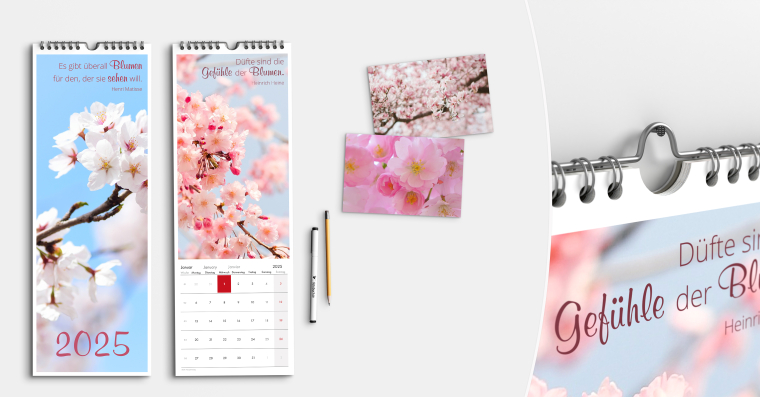 Fotokalender gestalten A3 Slim (15,0 x 42,0 cm)