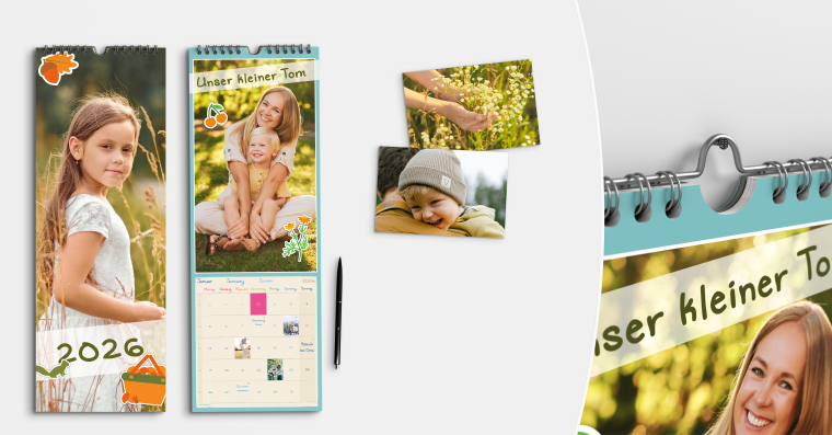 Fotokalender gestalten A3 Slim (15,0 x 42,0 cm)