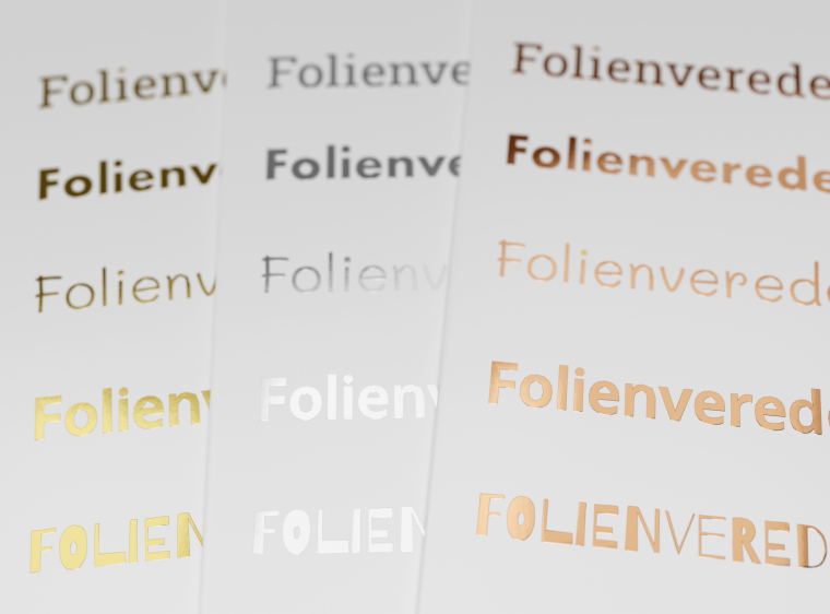 Folienveredelung in Gold, Platin und Bronze