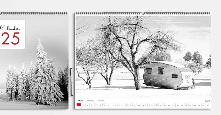 Fotokalender gestalten DIN A2 im Hoch- oder Querformat