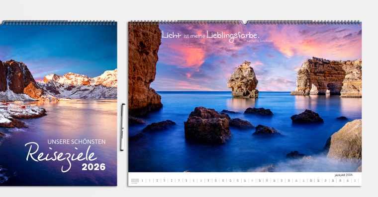Fotokalender gestalten DIN A2 im Hoch- oder Querformat