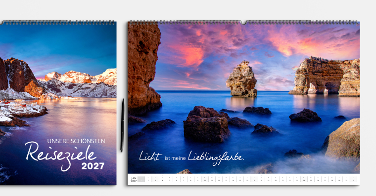 Fotokalender gestalten DIN A2 im Hoch- oder Querformat