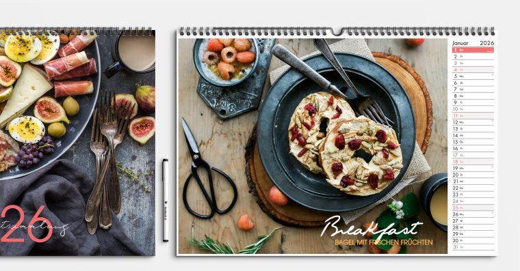 Fotokalender gestalten DIN A3 im Hoch- oder Querformat 
