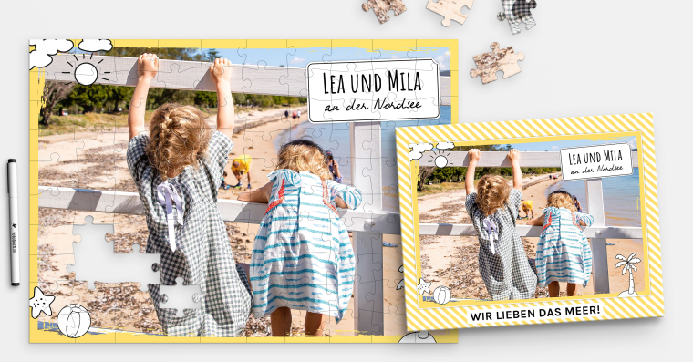 Fotopuzzle mit 100 Teilen inklusive Schachtel