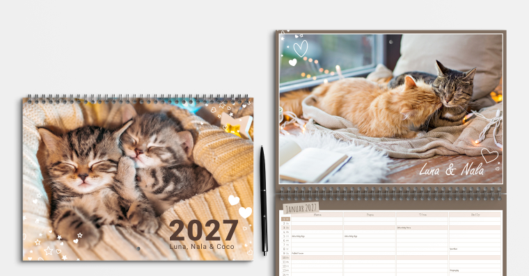 Fotokalender DIN A4 quer Duplex gestalten