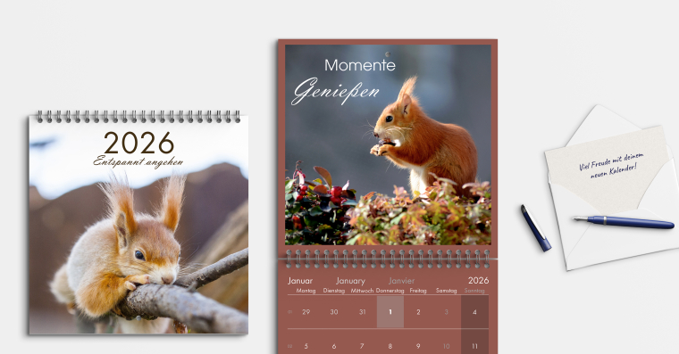 Fotokalender 21x21 cm Duplex gestalten