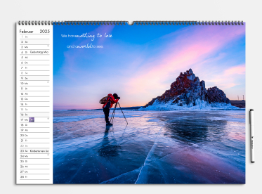 Fotokalender DIN A2 quer gestalten