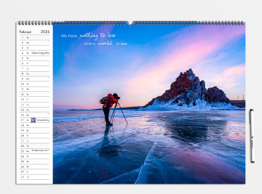 Fotokalender DIN A2 quer gestalten