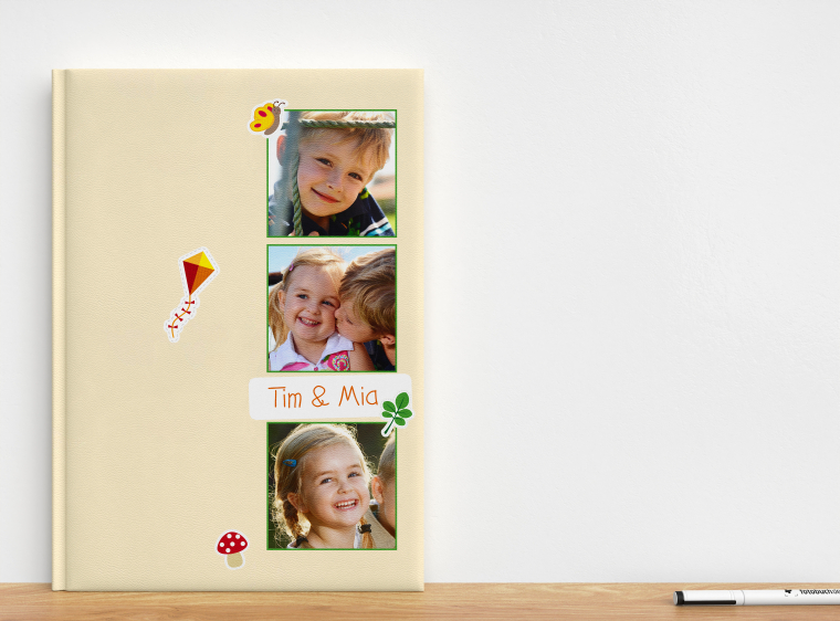 LayFlat Fotobuch DIN A4 hoch erstellen mit eigenen Fotos