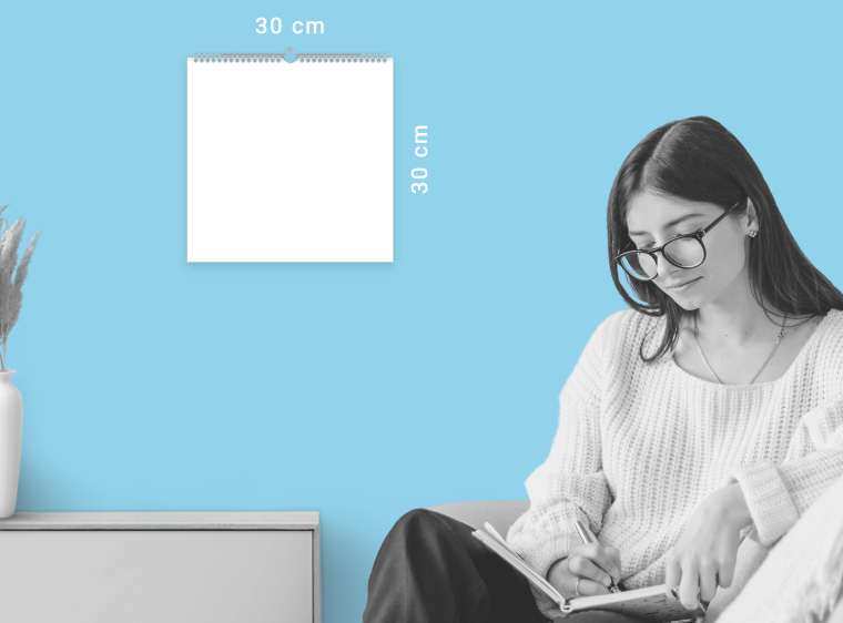 Kalender quadratisch 30x30 cm gestalten