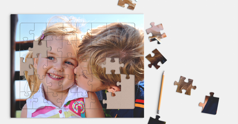 Fotopuzzle mit 40 Teilen inklusive Rahmen
