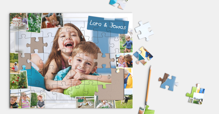 Fotopuzzle mit 40 Teilen inklusive Rahmen