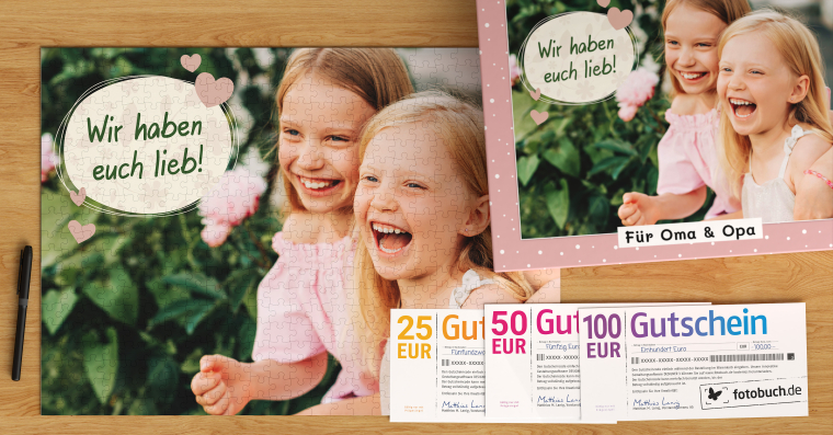 Geschenkgutschein Fotopuzzle bestellen