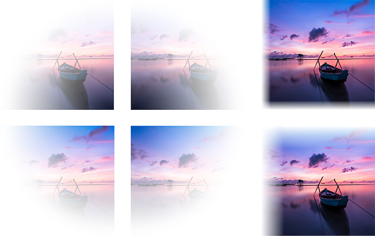 DESIGNER 3 Masken Corner Gradient