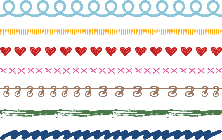 DESIGNER 3 Linienstile Doodle