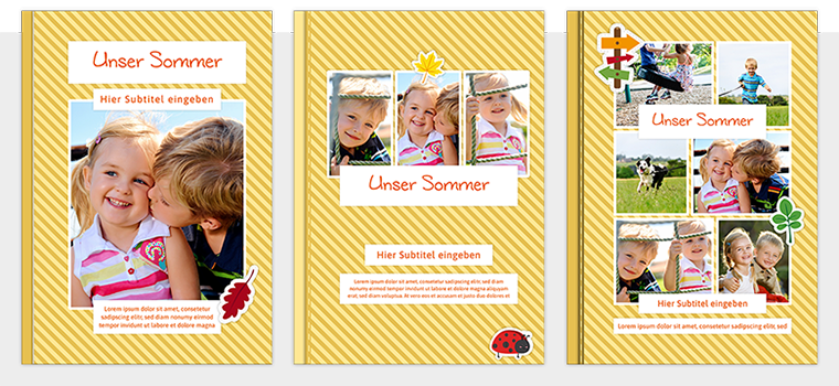 PRO Cover Varianten der Fotobuch Vorlage Stripes 01