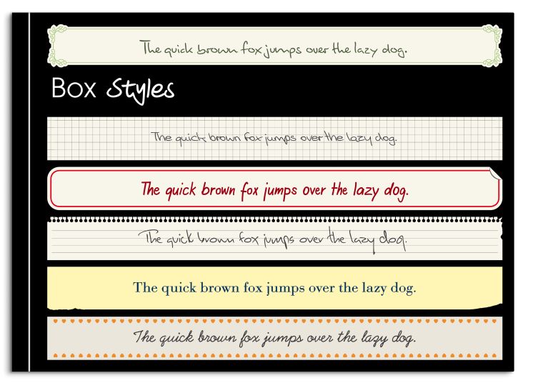 Textbox Stile kostenlos