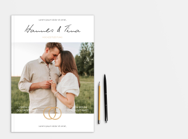 Hochzeitszeitung erstellen mit Softcover DIN A4