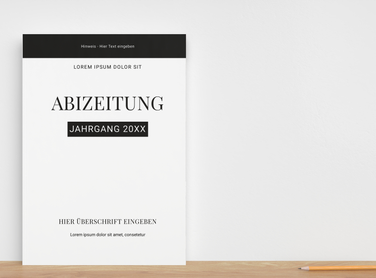 Abizeitung DIN A4 mit eigenen Fotos und Text erstellen