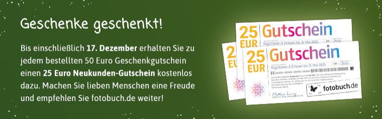 25 Euro Neukunden-Gutschein geschenkt für 50 Euro Bestellung
