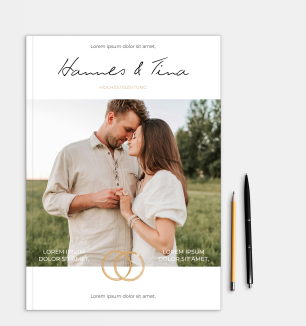 Hochzeitszeitung erstellen DIN A4