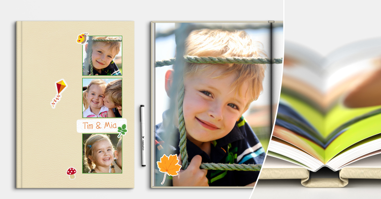 LayFlat Fotobuch erstellen mit UV-Druck DIN A4 hoch