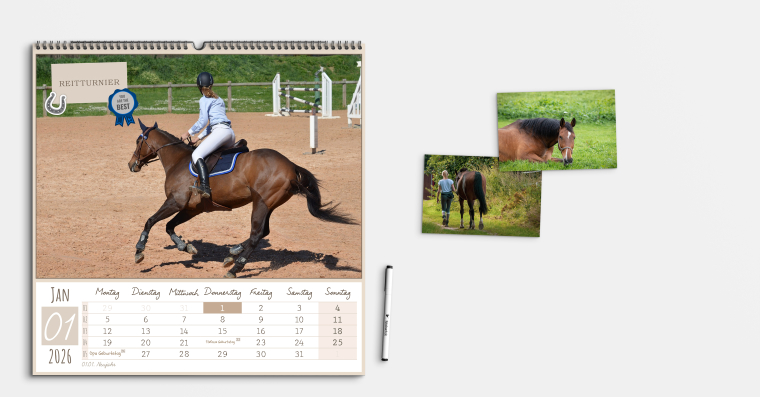 Fotokalender gestalten 42x42 cm