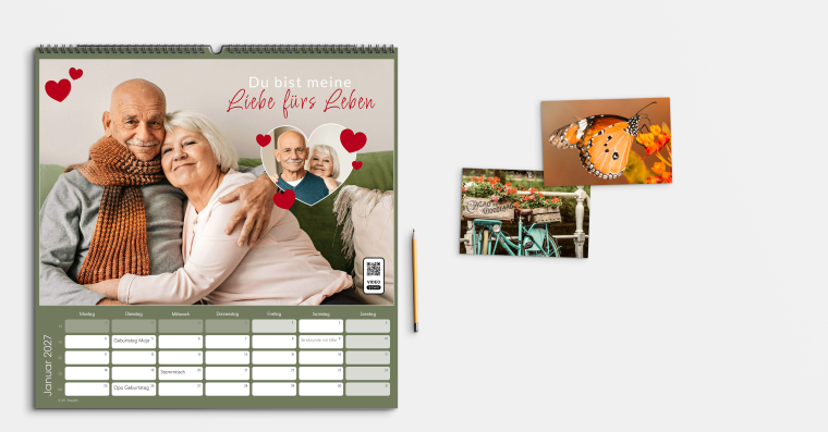 Fotokalender gestalten 42x42 cm